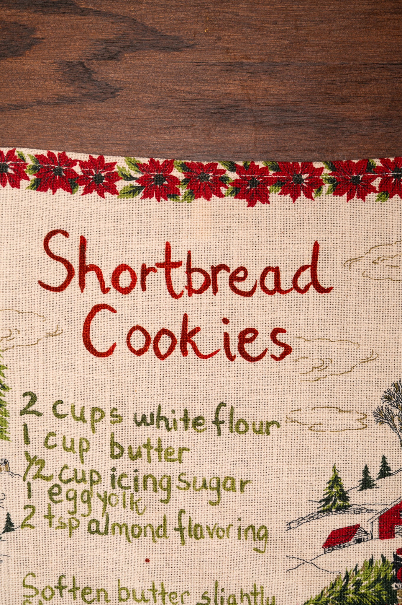 Short Bread Cookies Watercolor Tea Towel