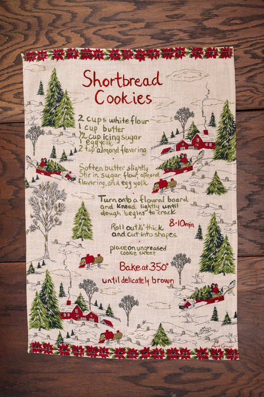 Short Bread Cookies Watercolor Tea Towel