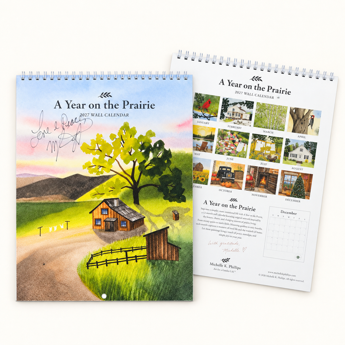 Signed by Melissa: A Year on the Prairie Wall Calendar - 2027