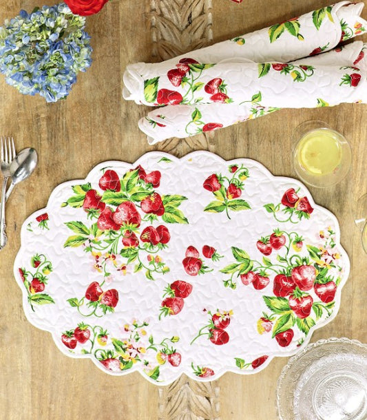 Berry Bliss Quilted Placemats, Set of 4