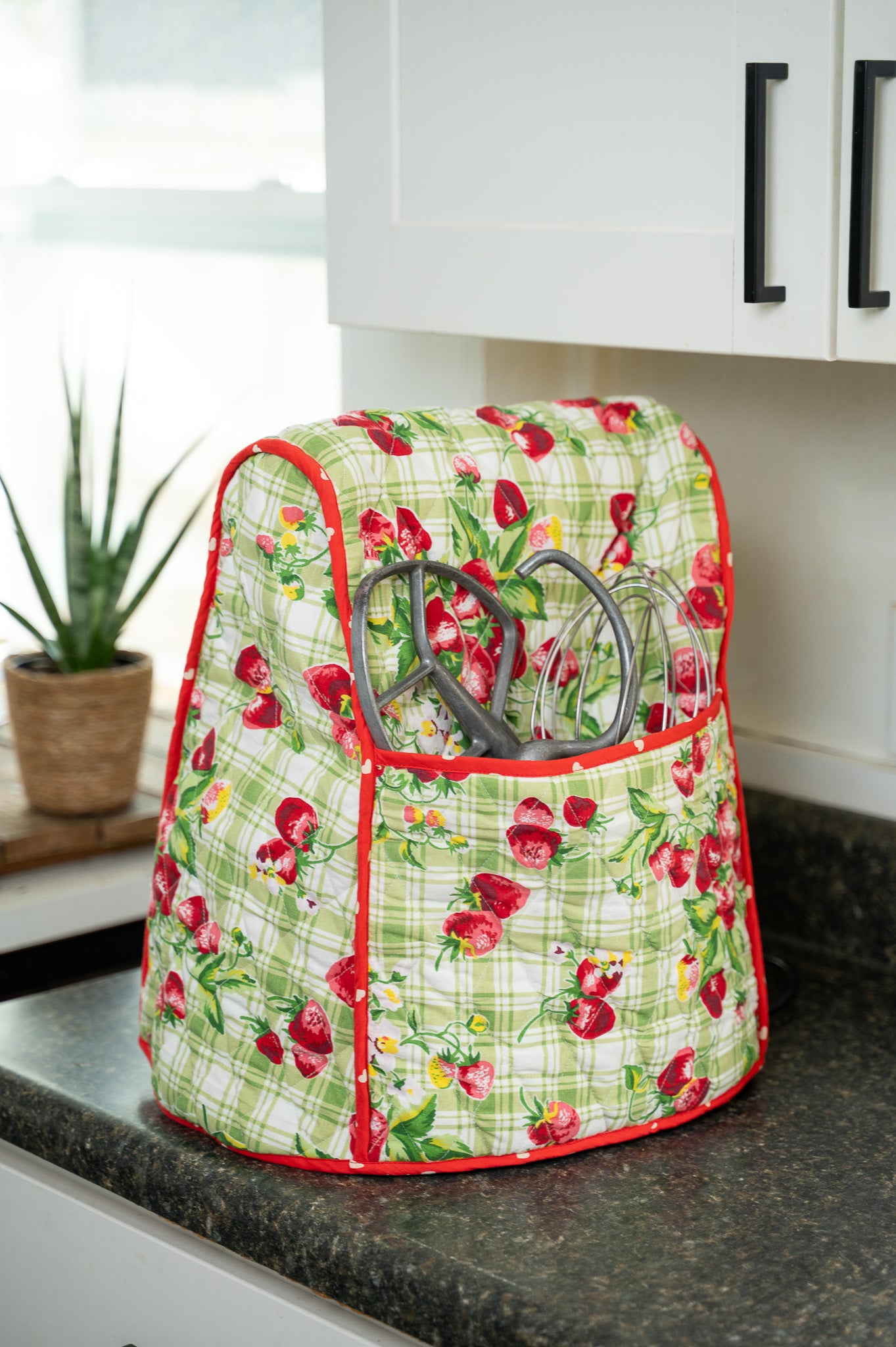 Strawberry Gingham Stand Mixer Cozy