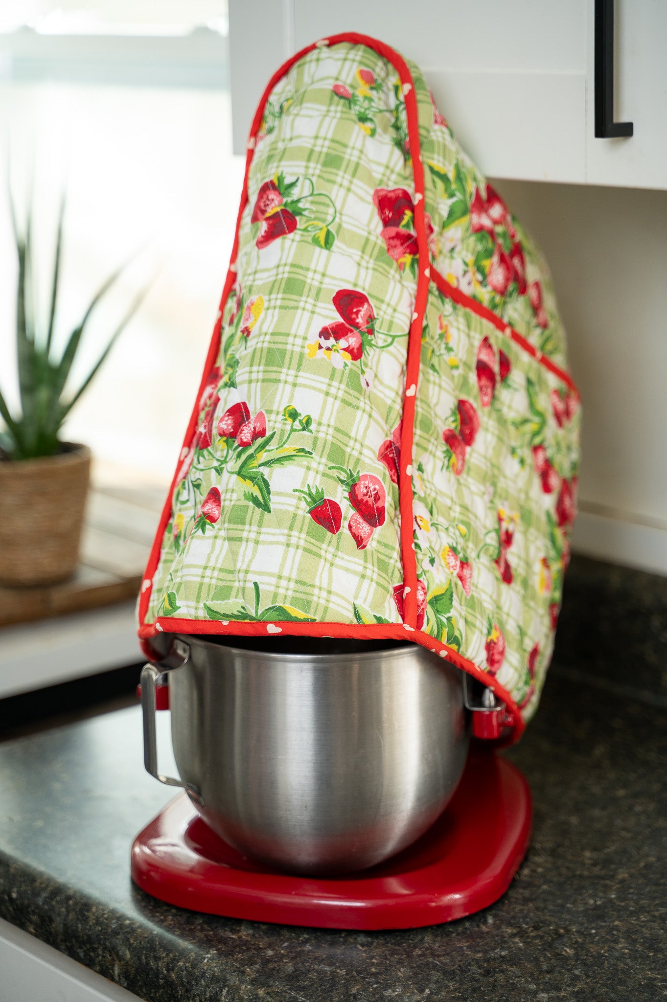 Strawberry Gingham Stand Mixer Cozy