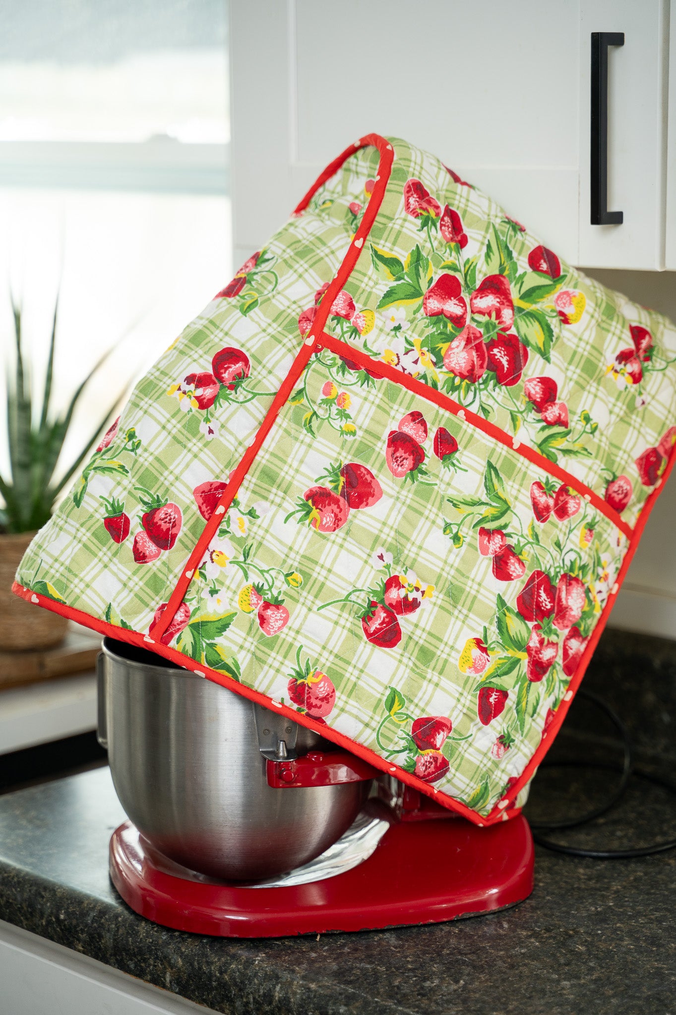 Strawberry Gingham Stand Mixer Cozy