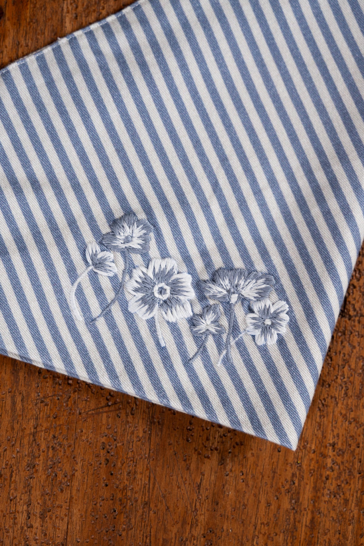 Stripe and Floral Kerchiefs, Set of 2