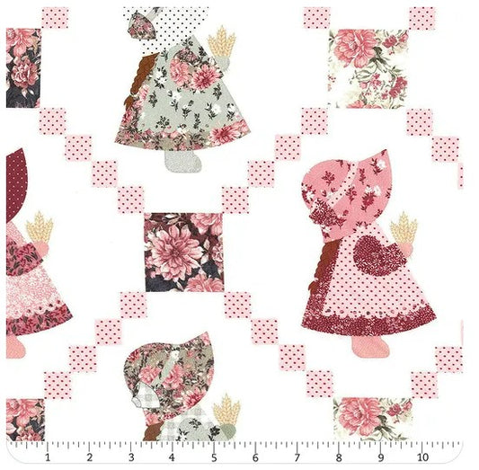 A Walk on the Prairie White 108" Wide, Fabric by the Yard
