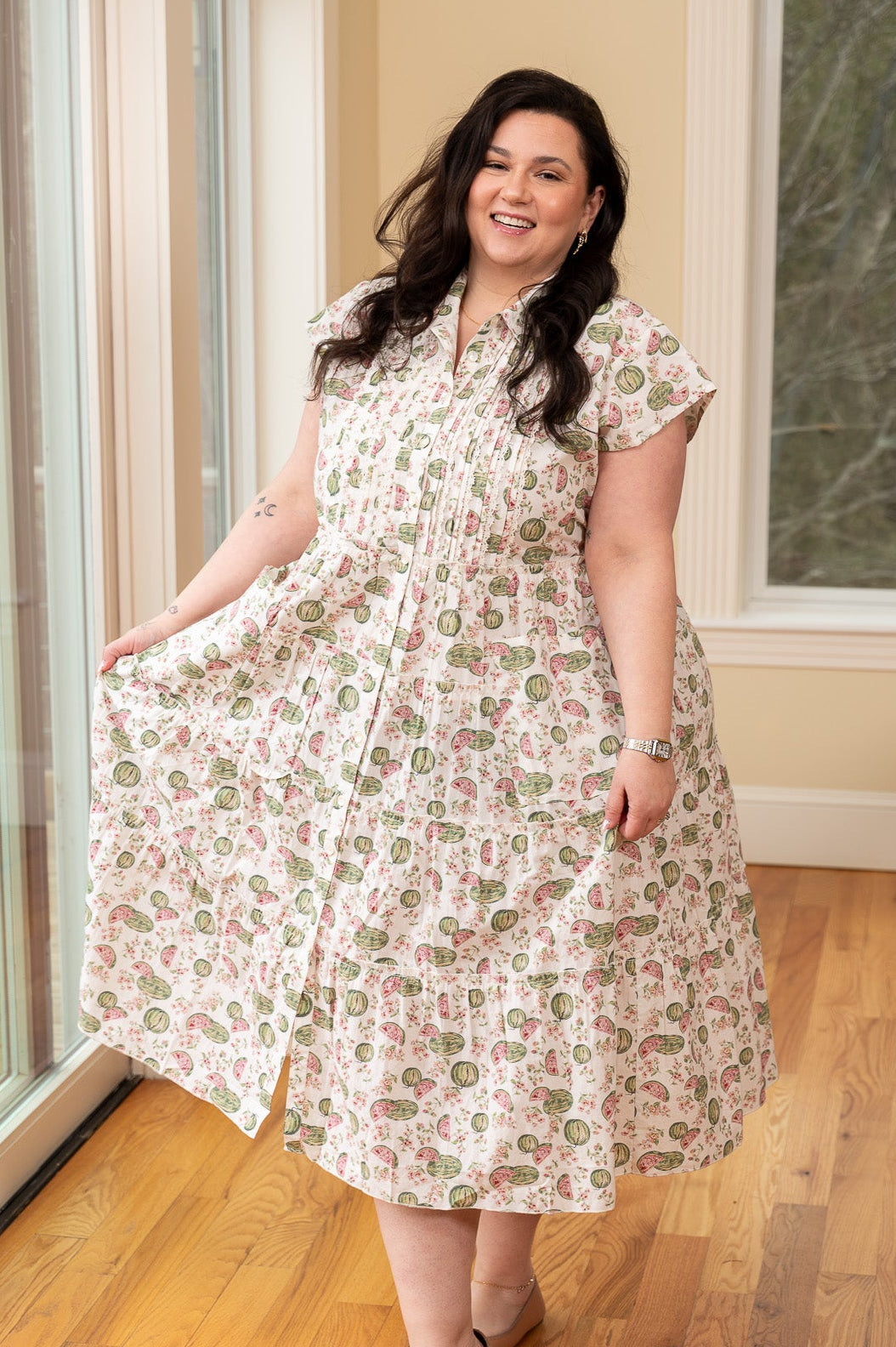 April Cornell Sweet Watermelon Dress for Women, 2X