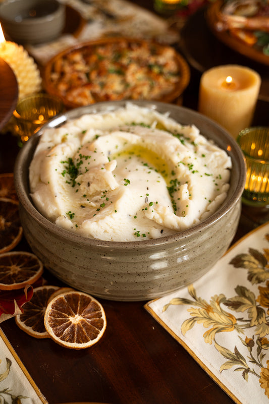 Mocha Ridges Serving Bowl