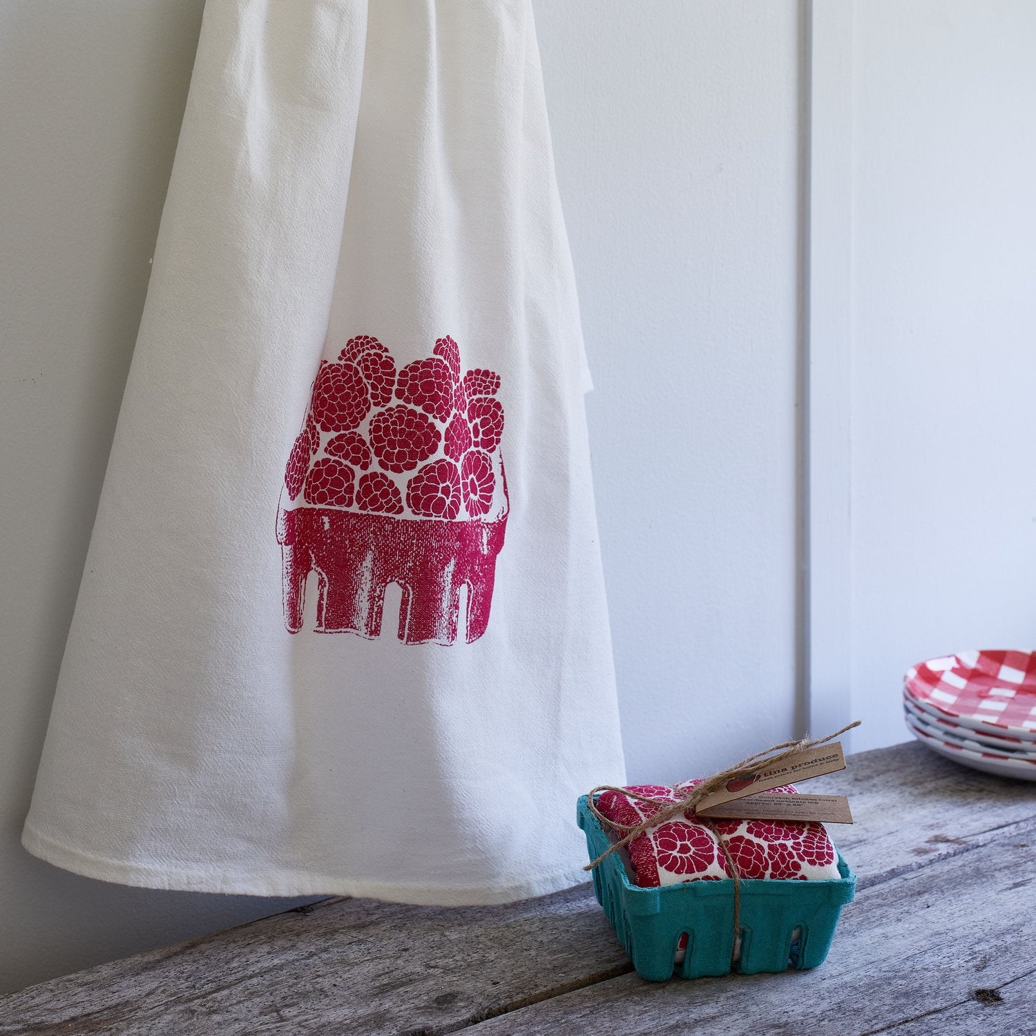 Raspberry Kitchen Towel Modern Prairie