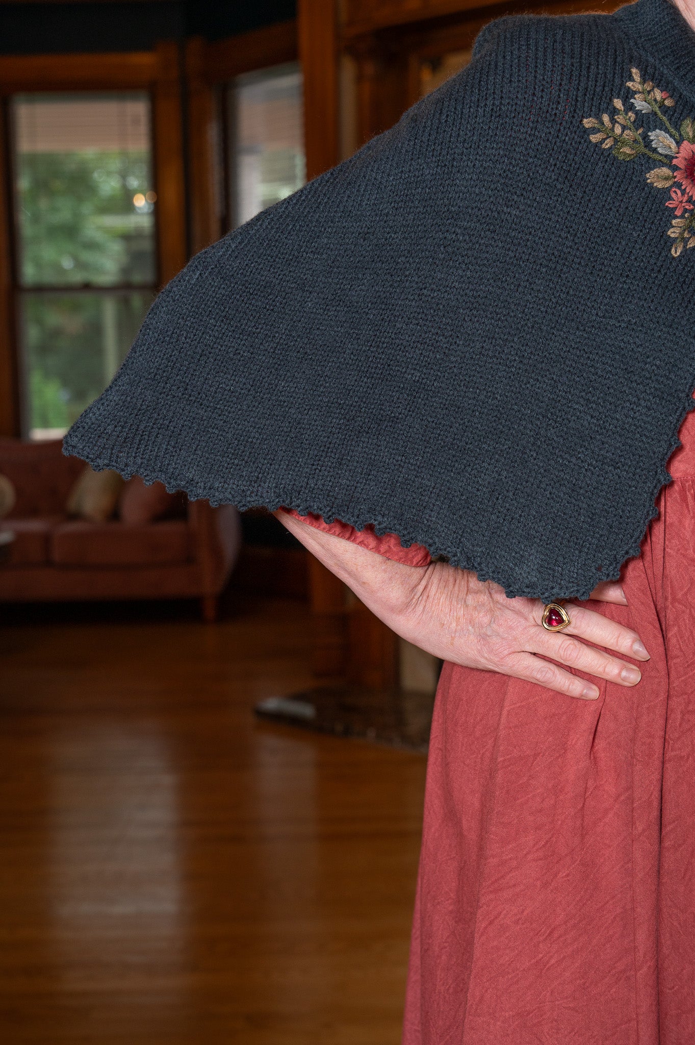 French Rose Sweater Capelet