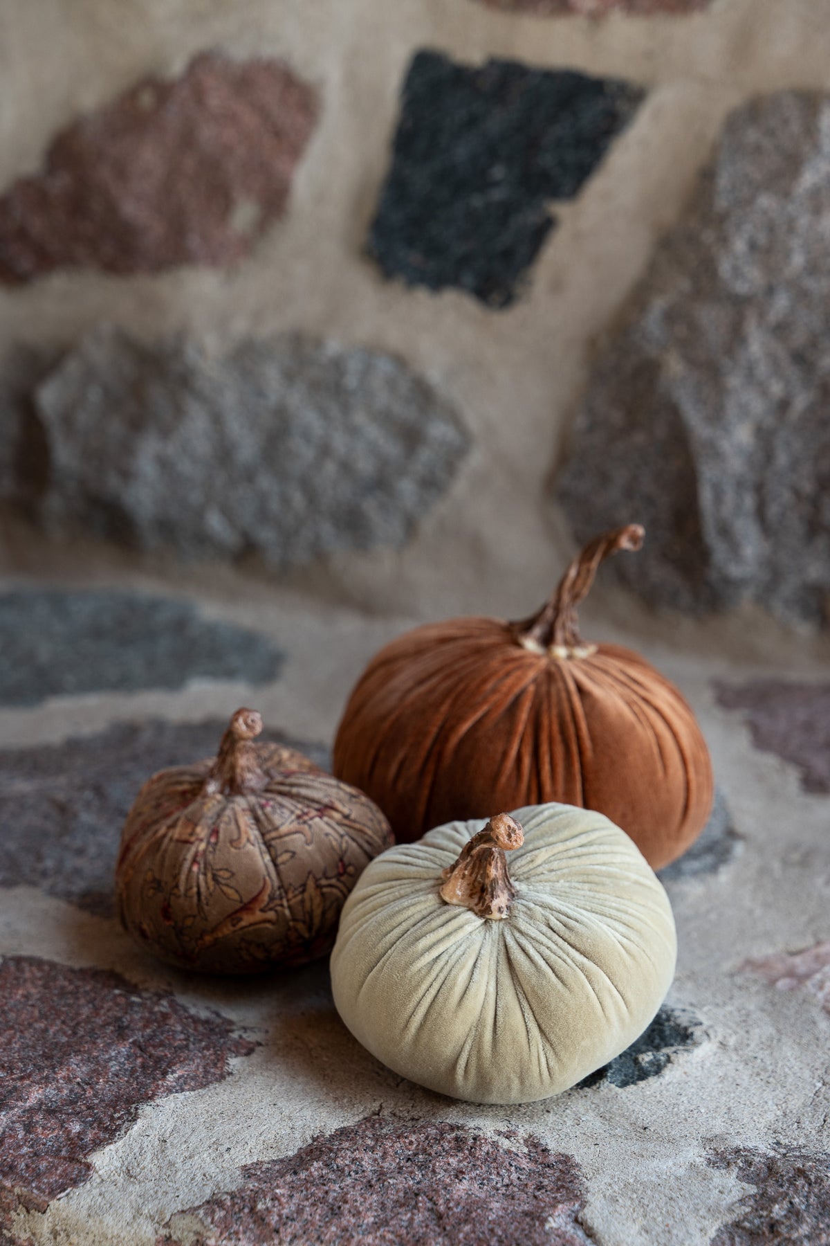 Velveteen Pumpkins, Set of 3