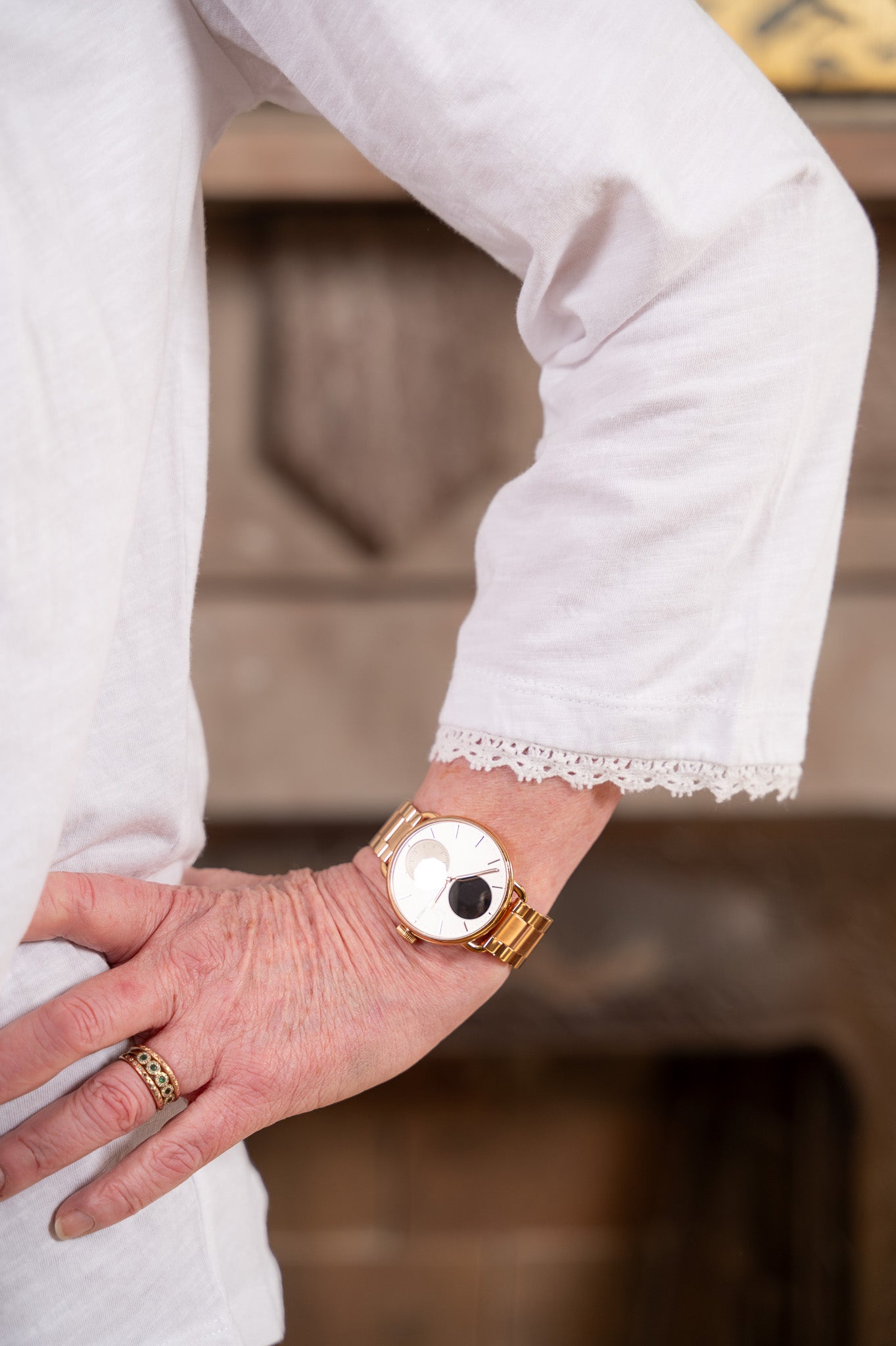 The Whisper Lace Tee in White