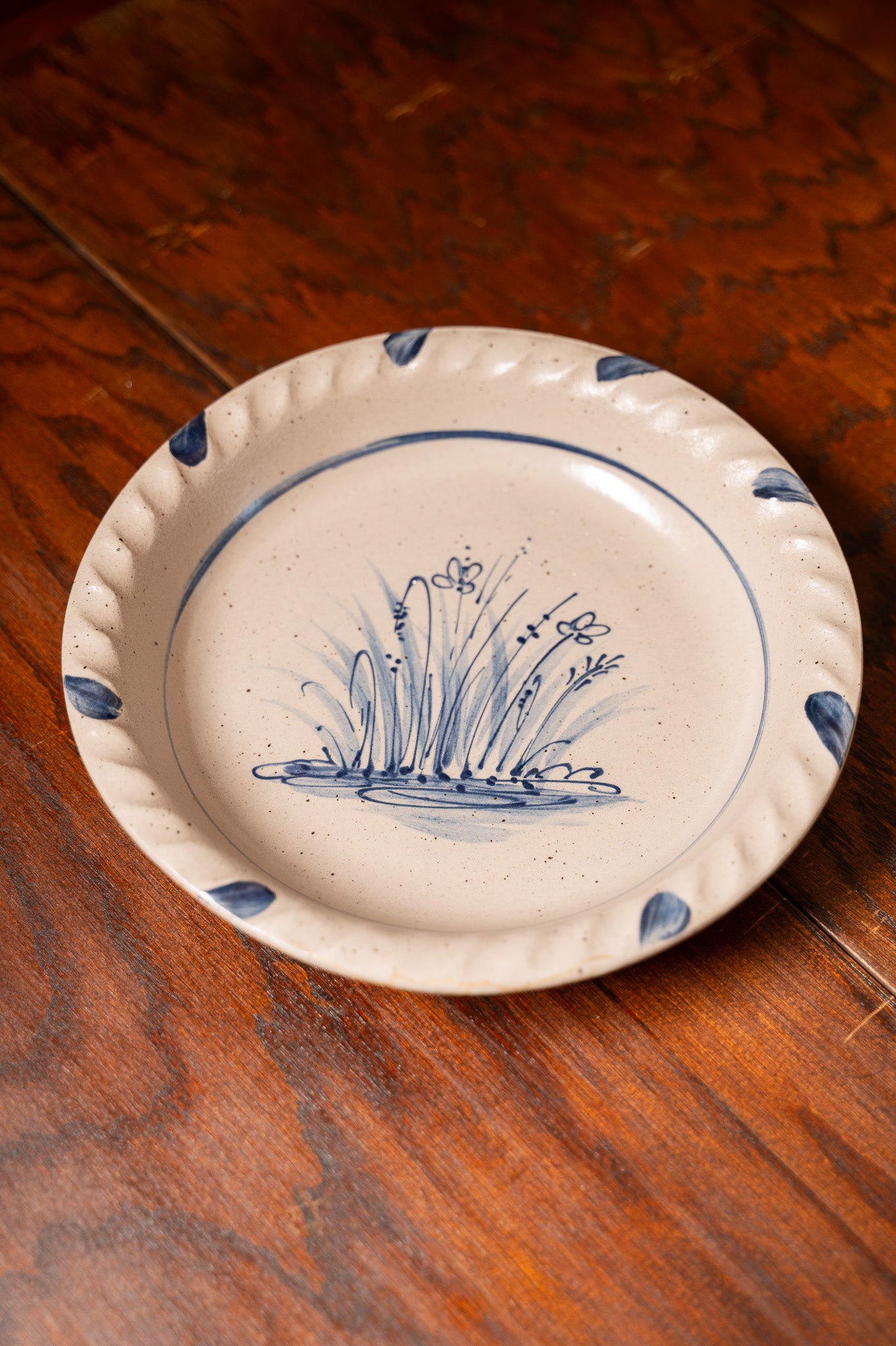 Rowe Pottery Wildflower Pie Plate - Thumbnail 3