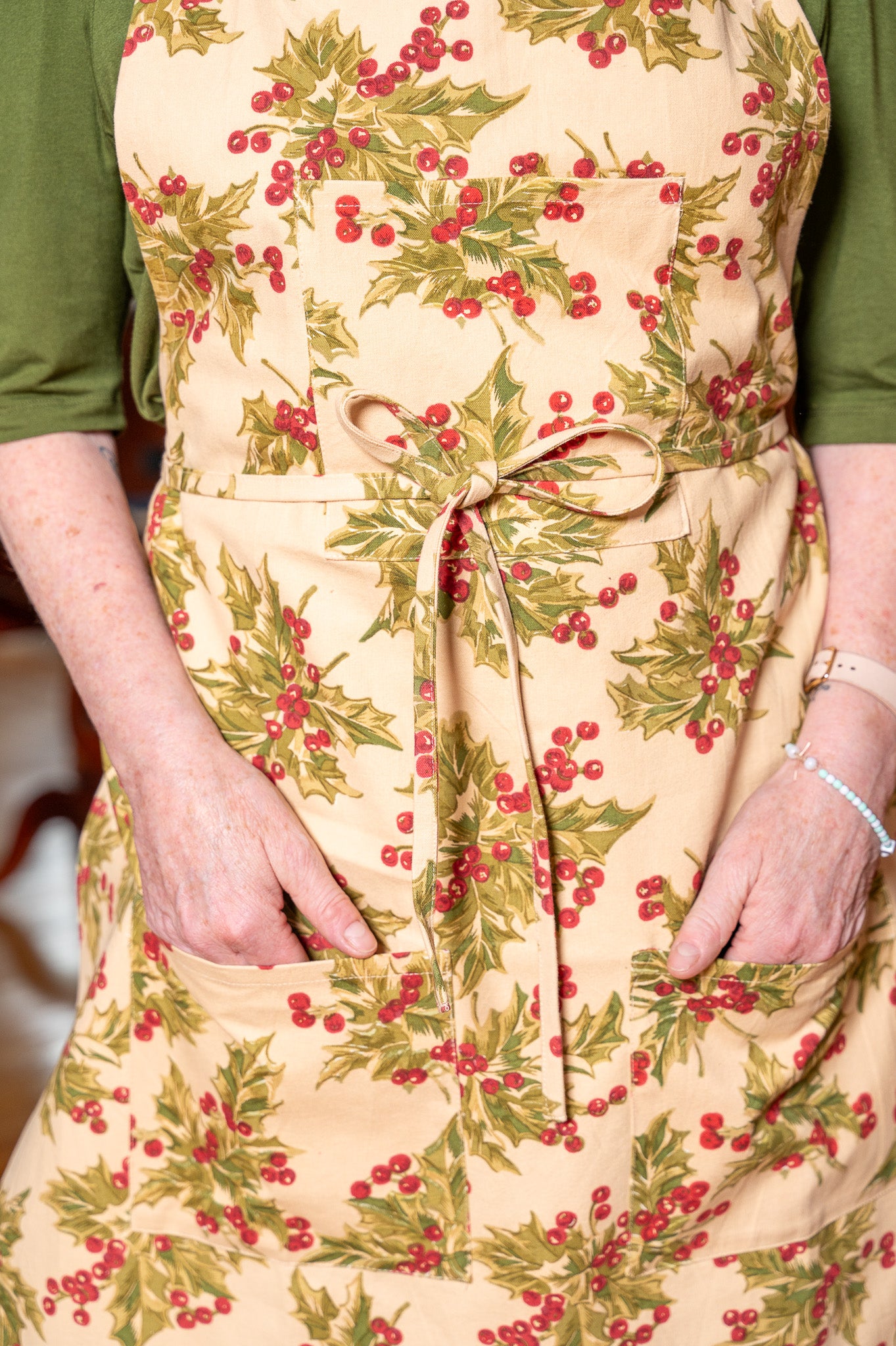 Holly Winterberry Chef Apron