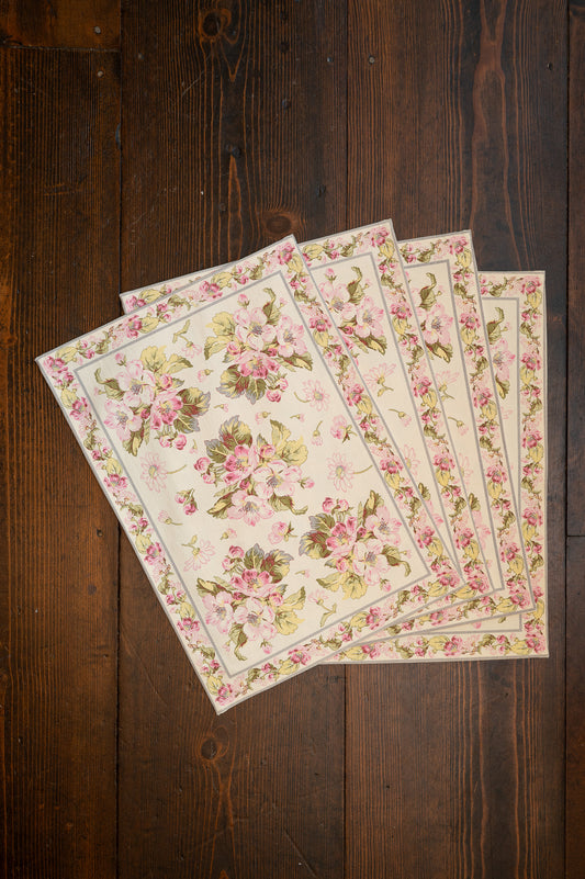 Apple Blossom Placemats, Set of 4