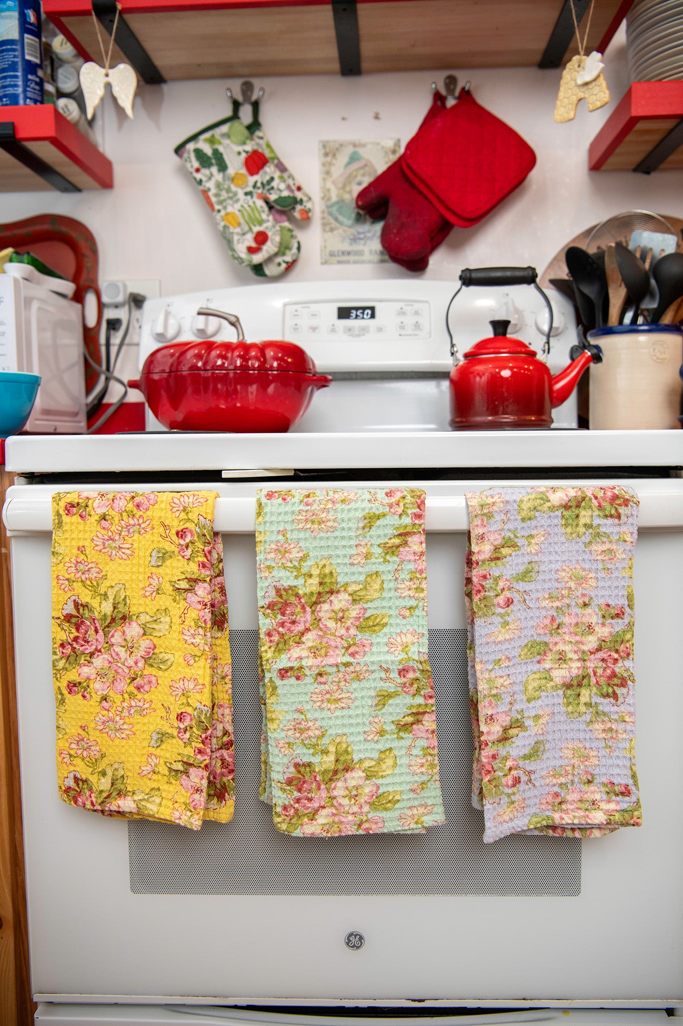Apple Blossom Tea Towels, Set of 3