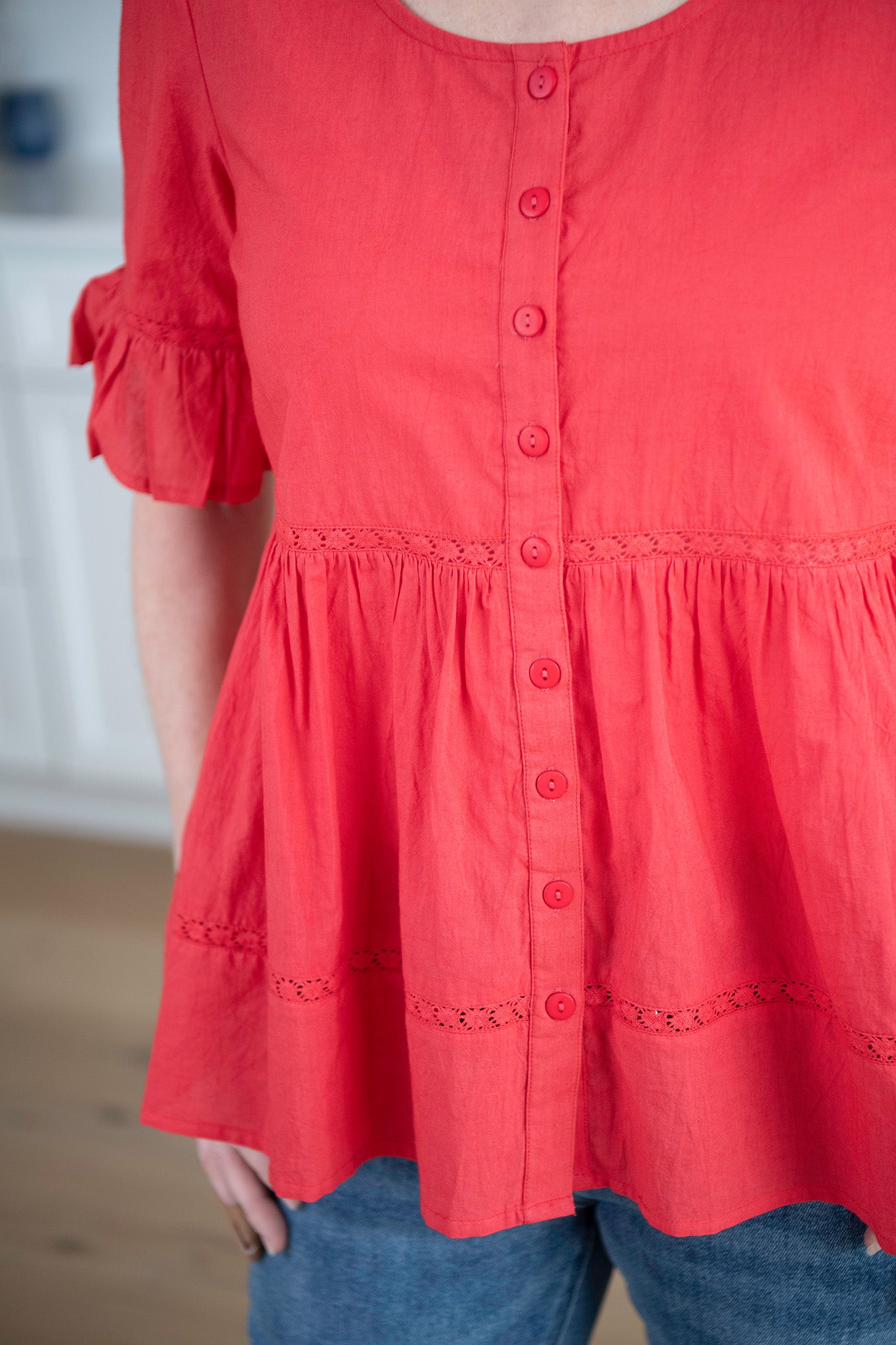 Bianca Blouse in Red