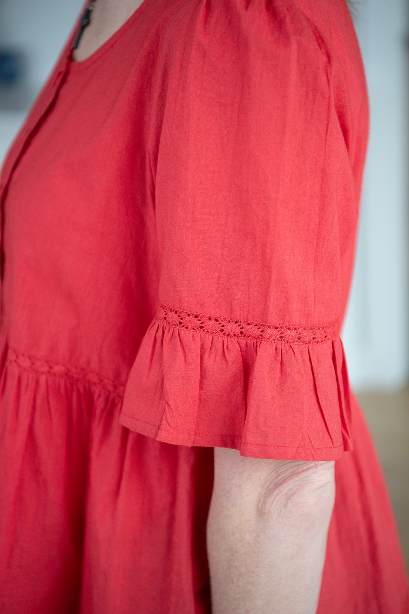 Bianca Blouse in Red