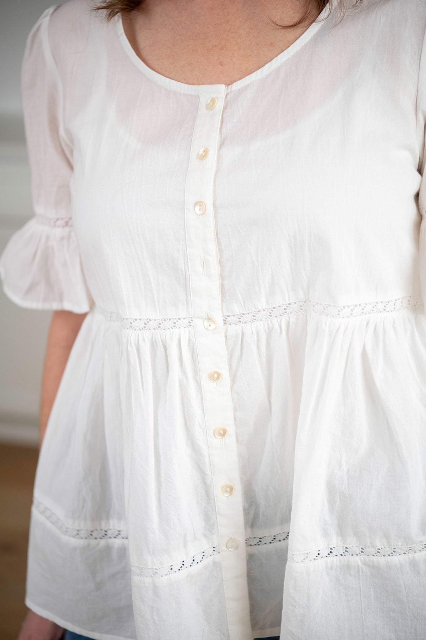Bianca Blouse in Broken White