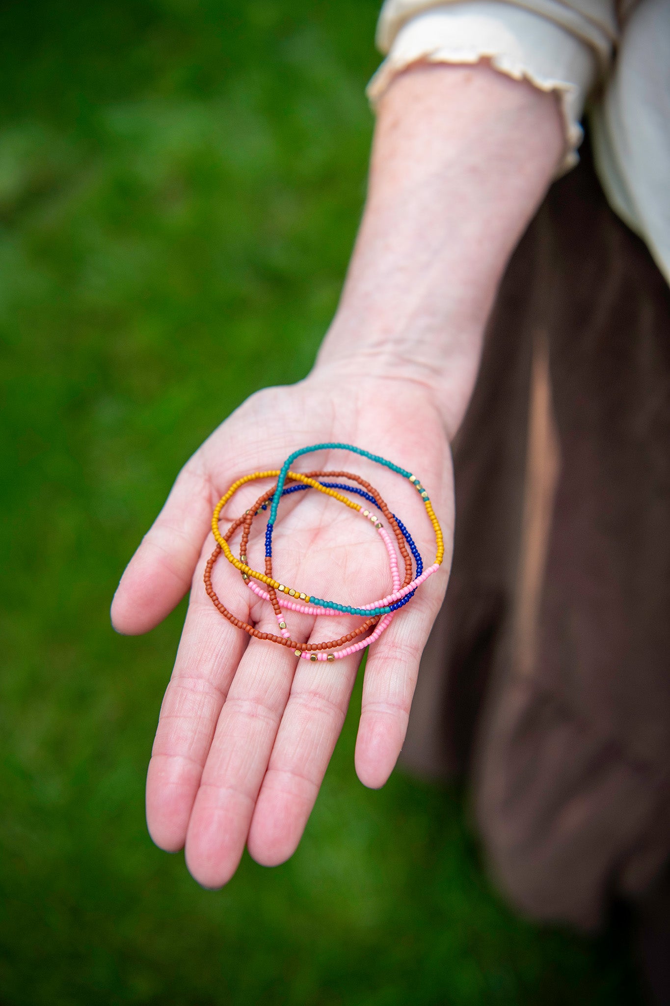 Fair-Trade Beaded Necklace/Wrap Bracelet in Multi
