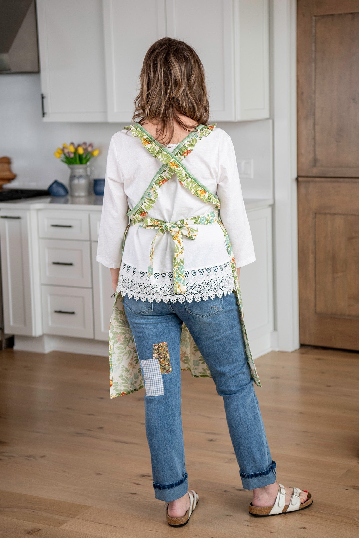 Butterfly Garden Ruffle Prairie Apron
