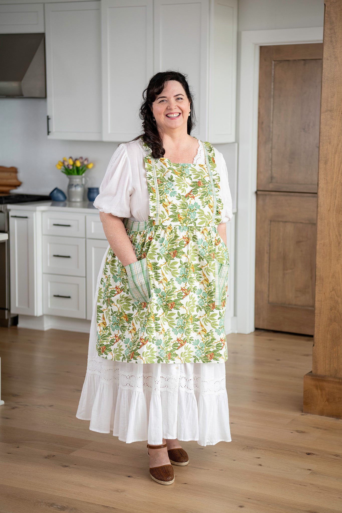 Butterfly Garden Ruffle Prairie Apron