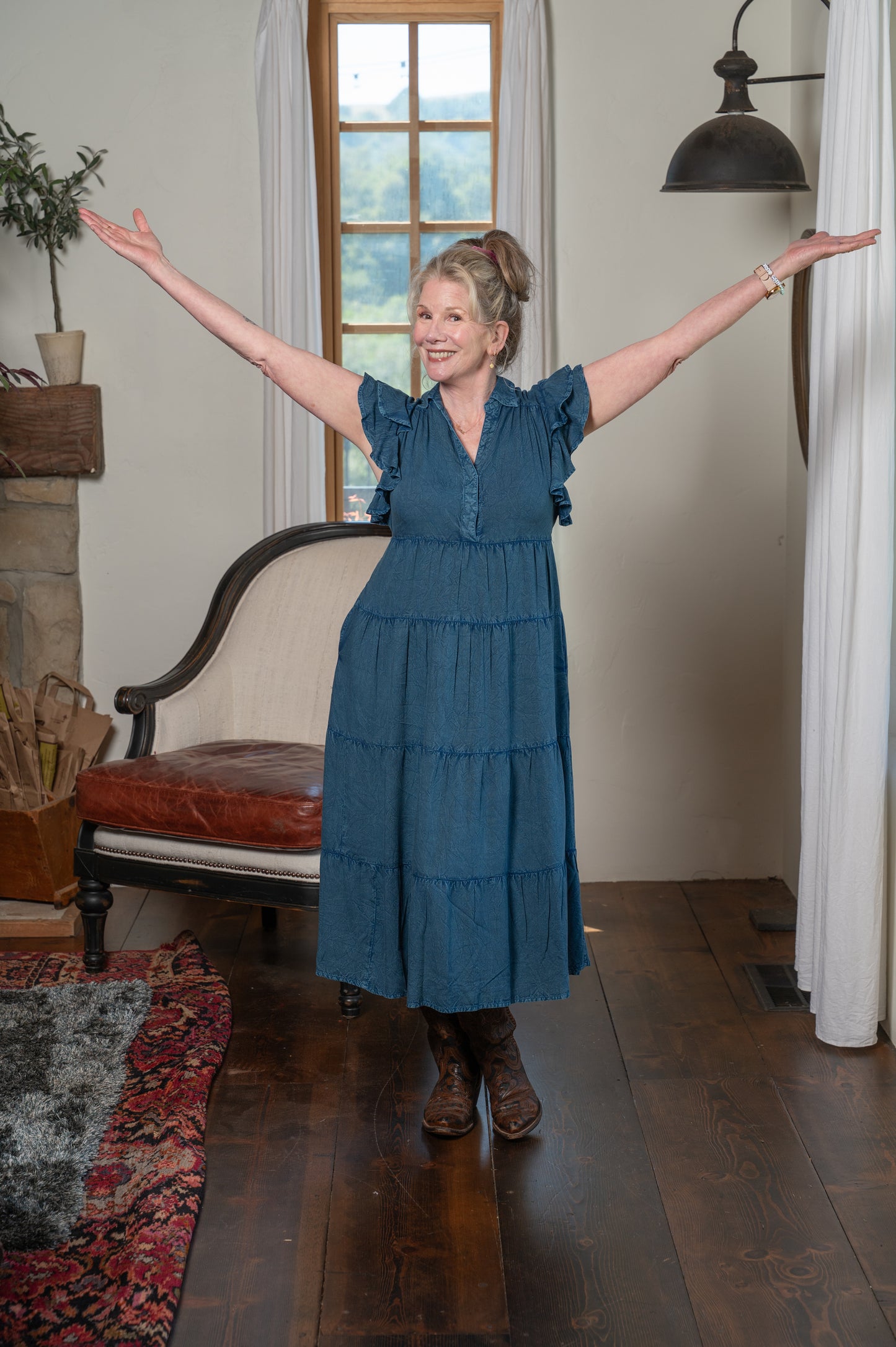 Cecelia Dress in Sunwashed Blue