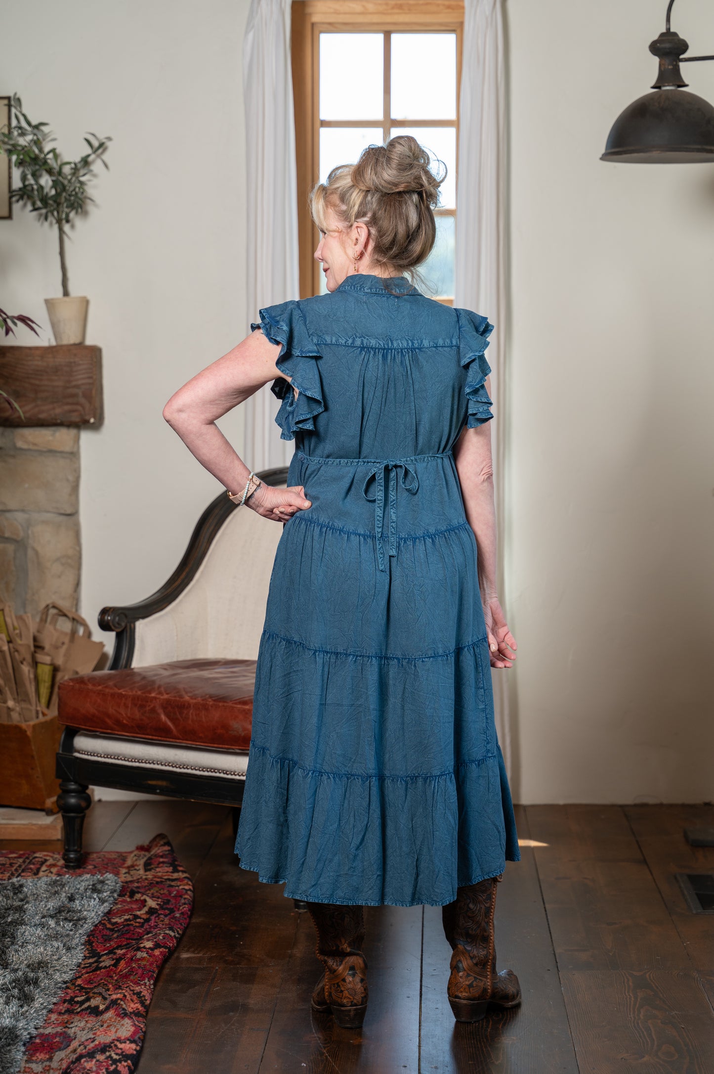 Cecelia Dress in Sunwashed Blue