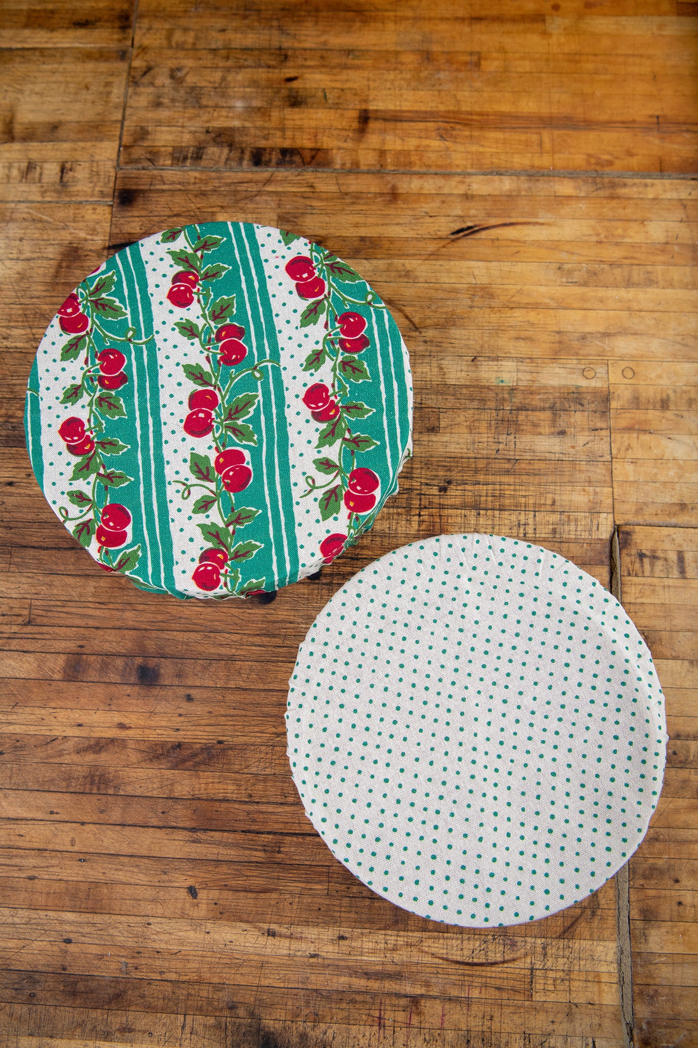 Cheery Cherry Bowl Covers, Set of 2