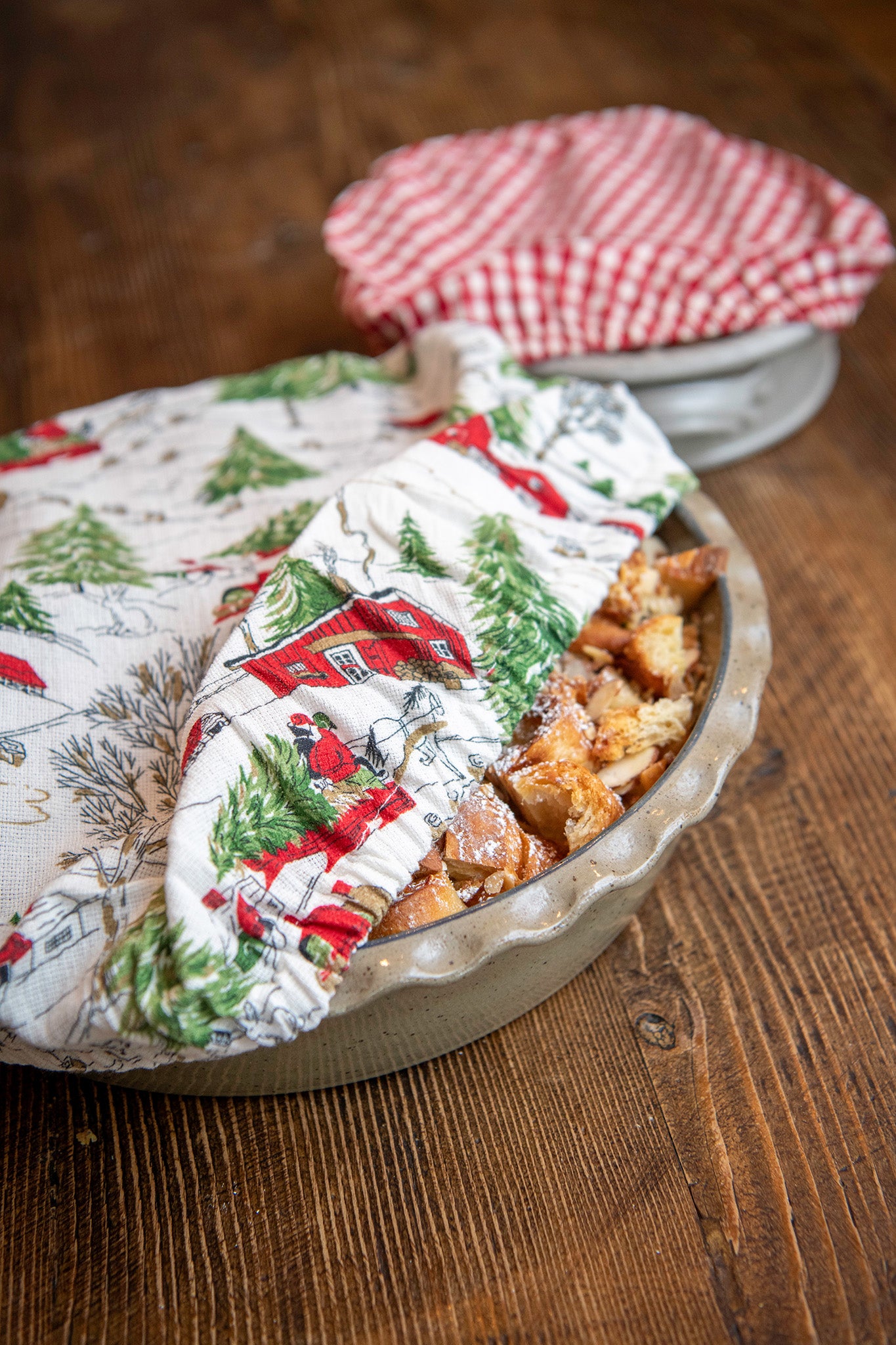 Christmas Prairie - Village Bowl Covers, Set of 2