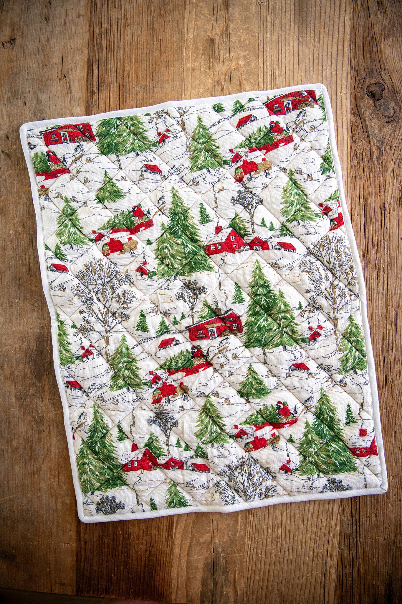 Christmas Prairie-Village Drying Mat