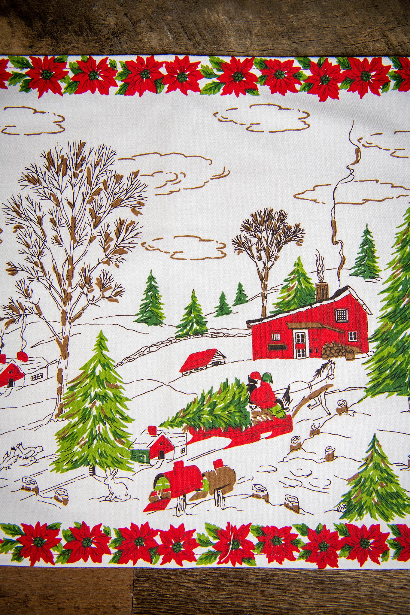 Christmas Prairie-Village Placemat, Set of 6