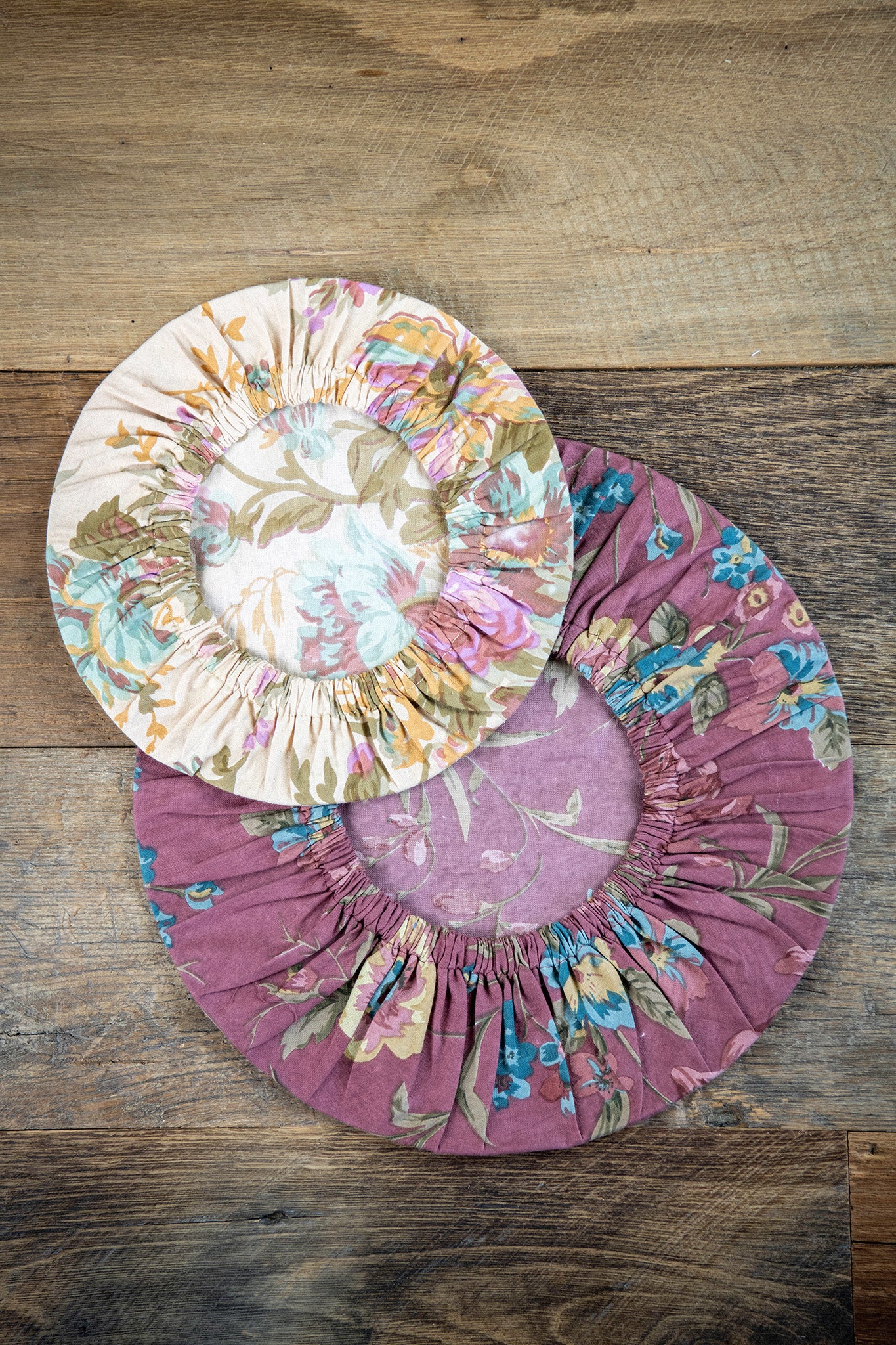 Cottagecore Patchwork Bowl Covers, Set of 2