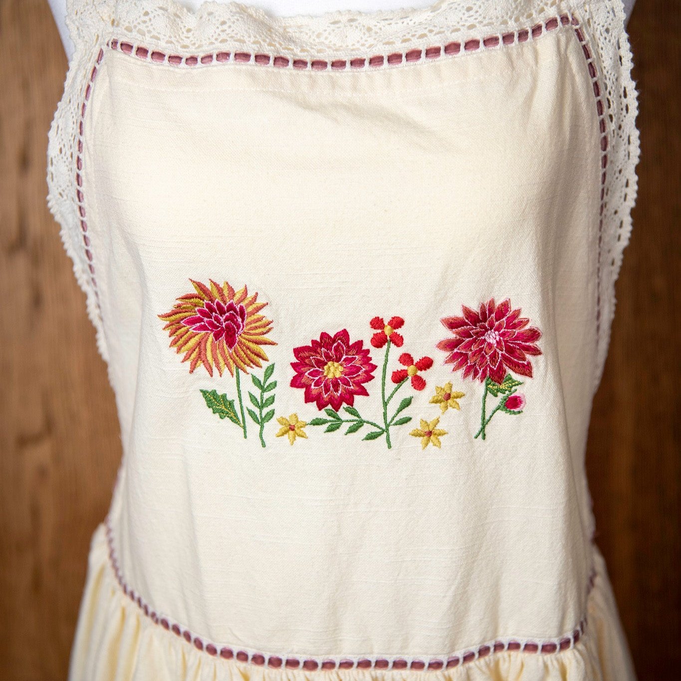Dahlia Embroidered Apron