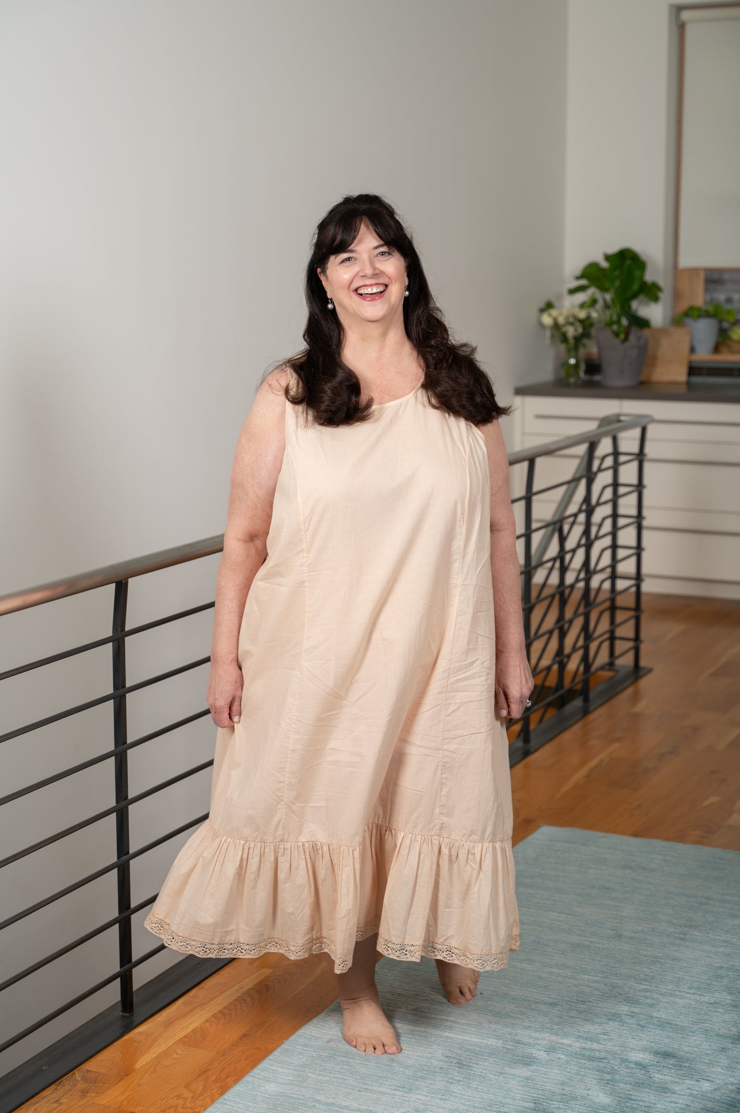 The Eden Slip in Antique White (scoop neck)