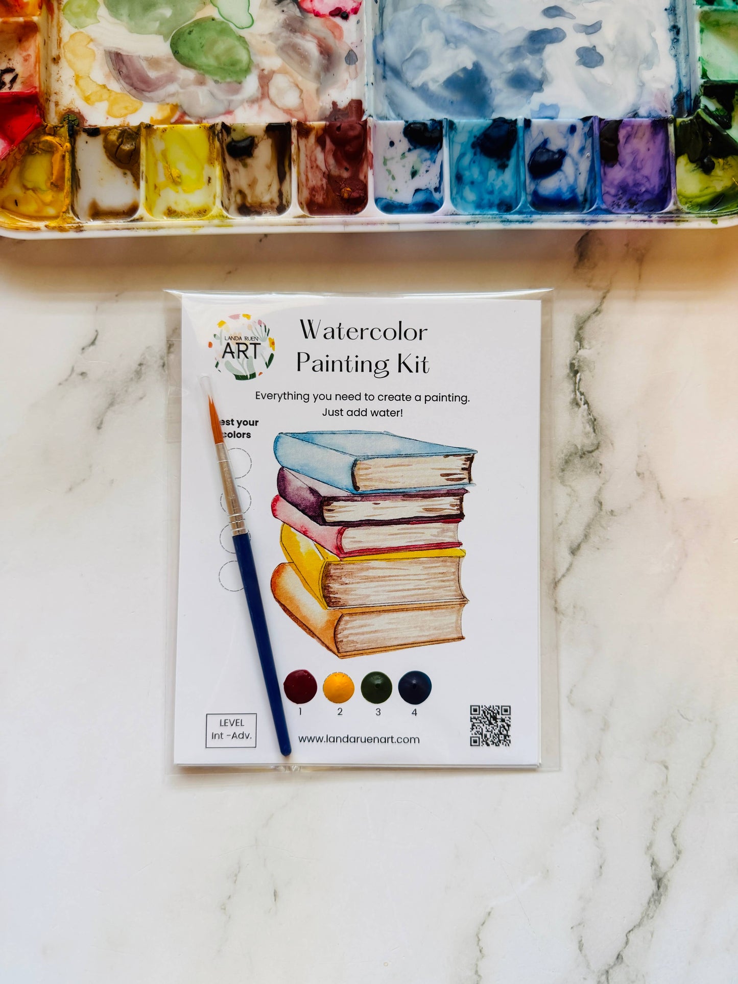 Book Stack Watercolor Kit