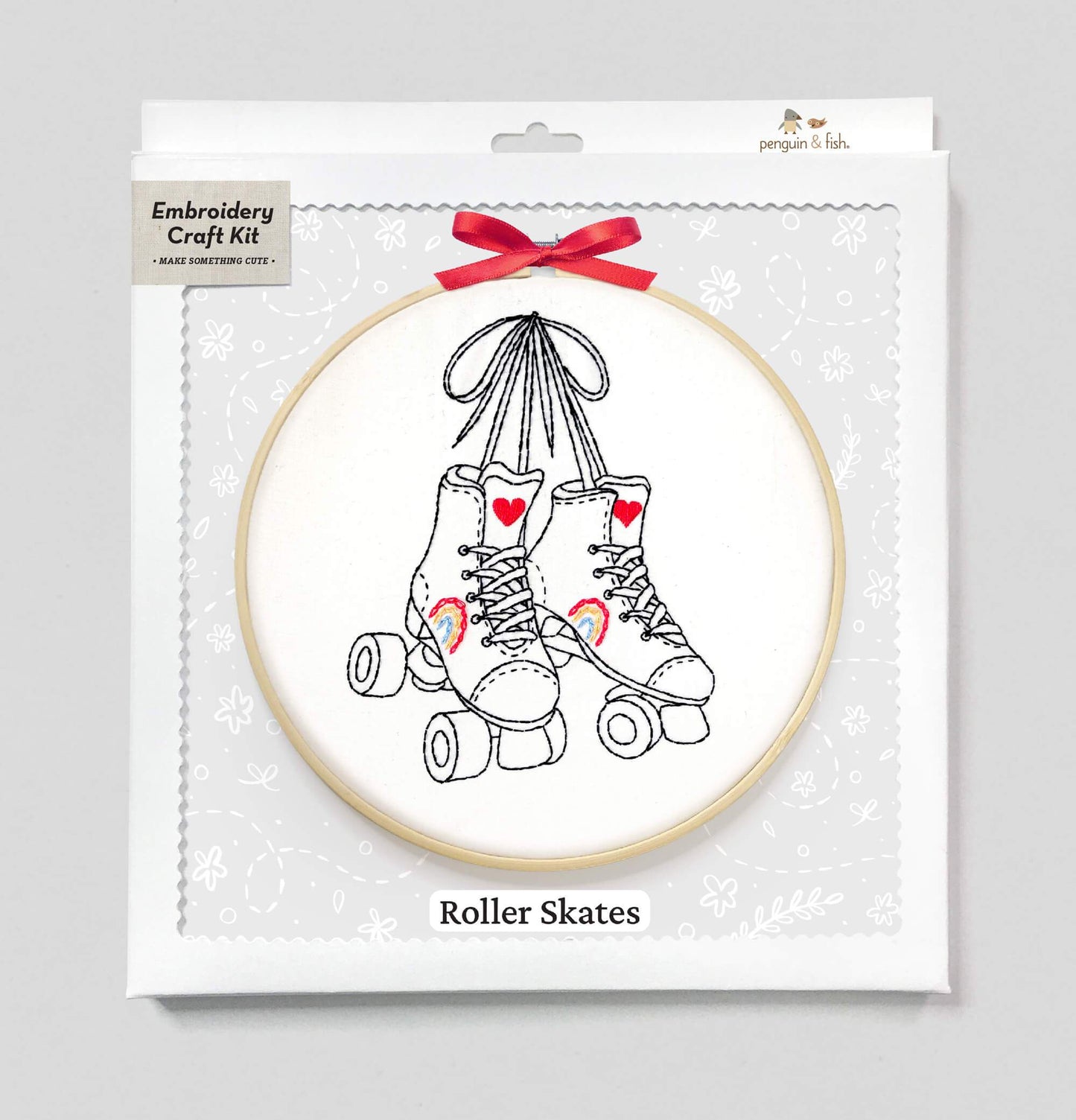 Just Roll with It, Roller Skate 8" Embroidery Kit