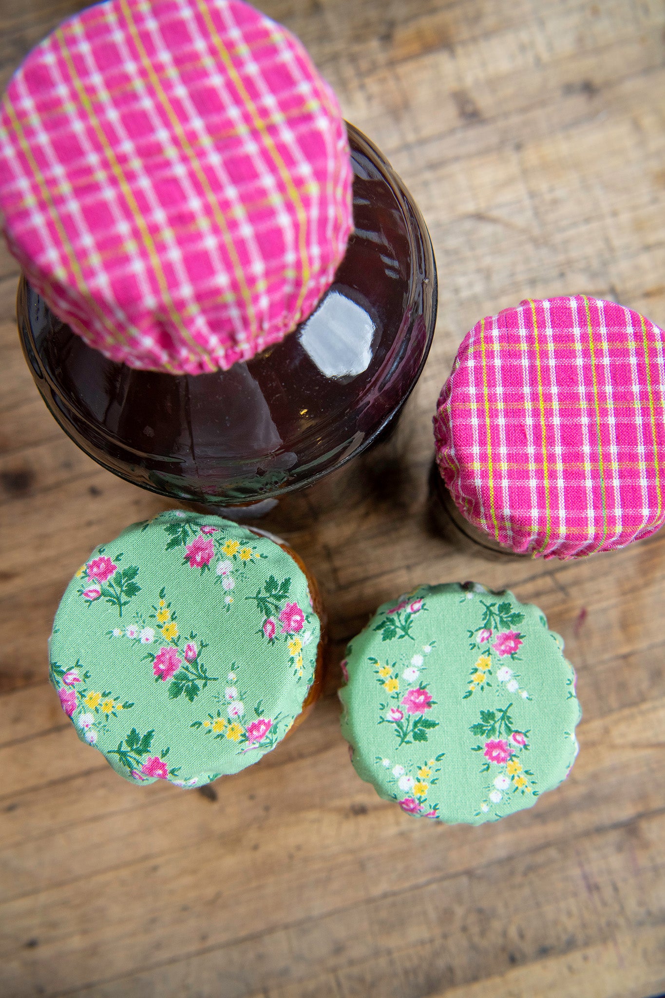 Felicity Fleur Mason Lid Covers, Set of 4