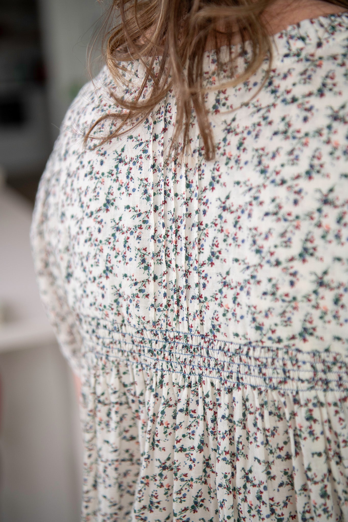 Filigree Blouse in Ecru Floral