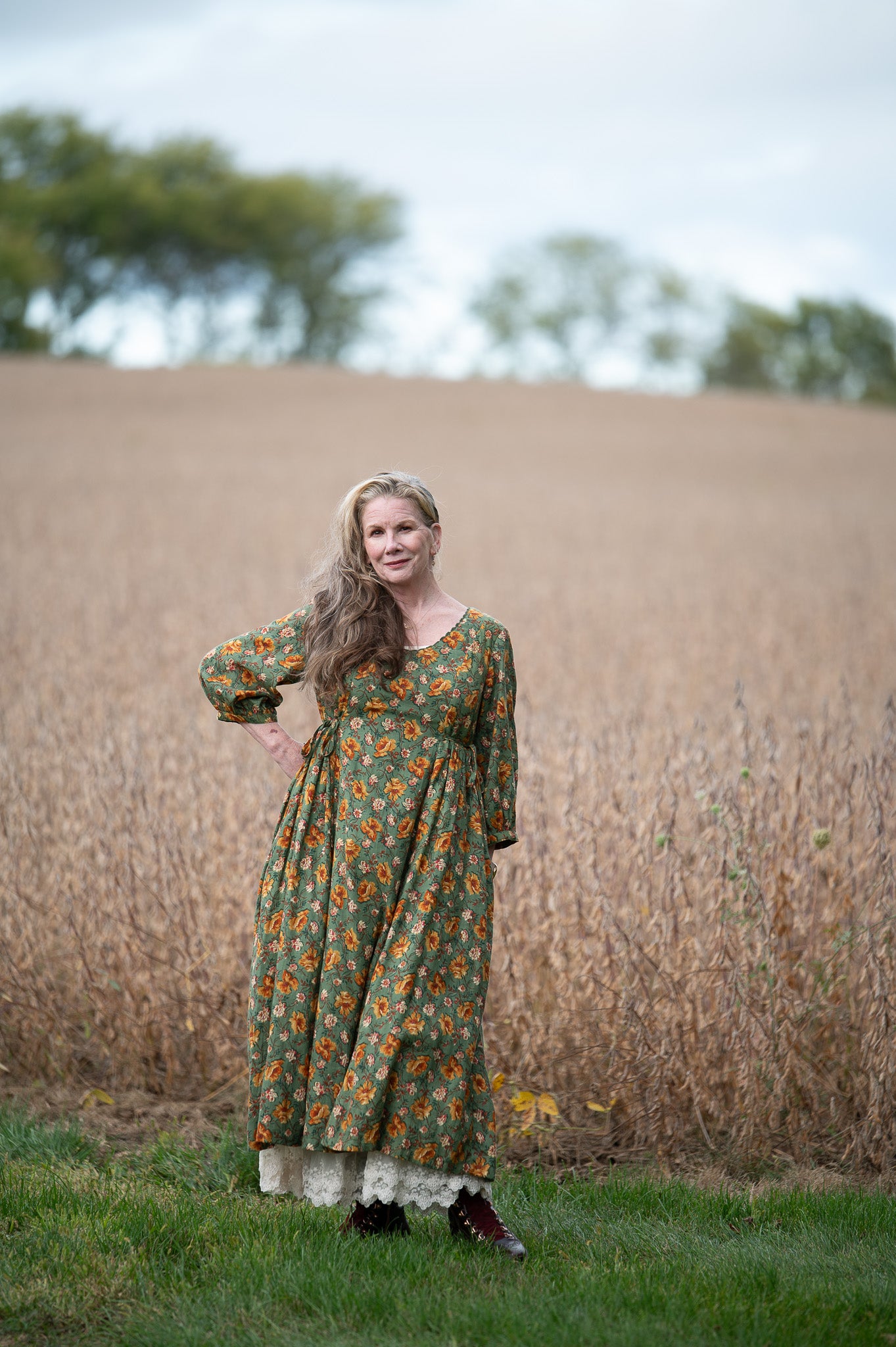 The Golden Flower Dress