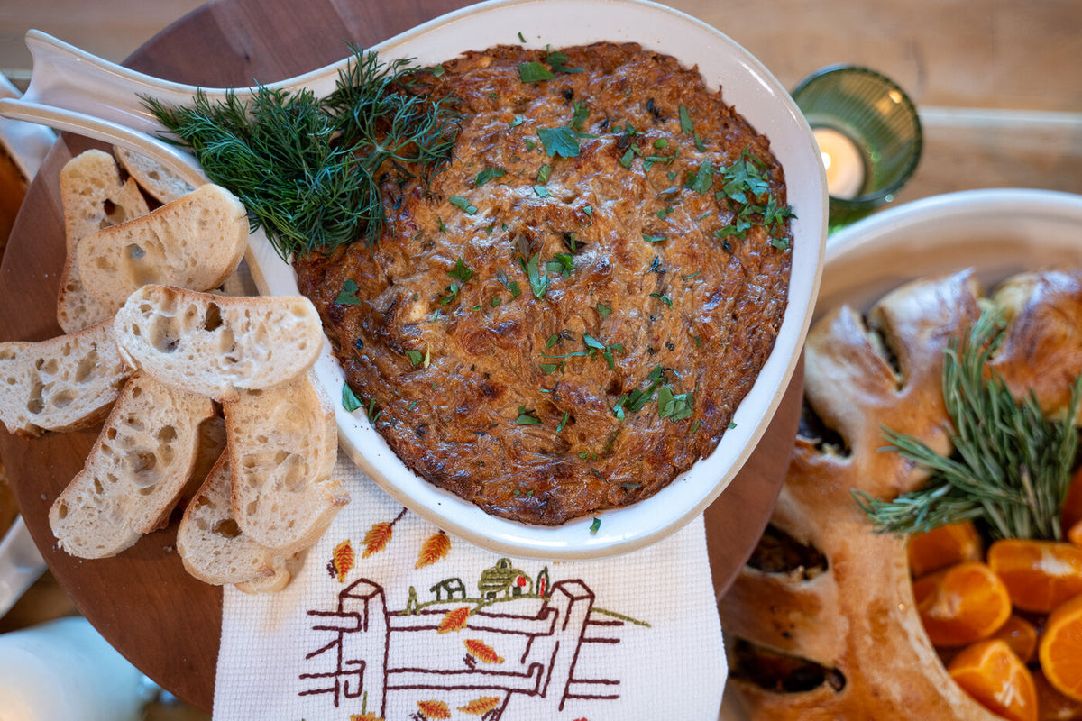 Baked French onion dip