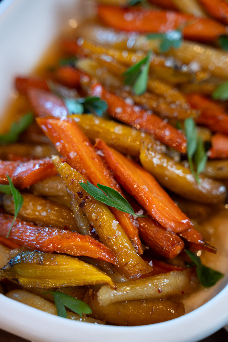 Maple glazed carrots