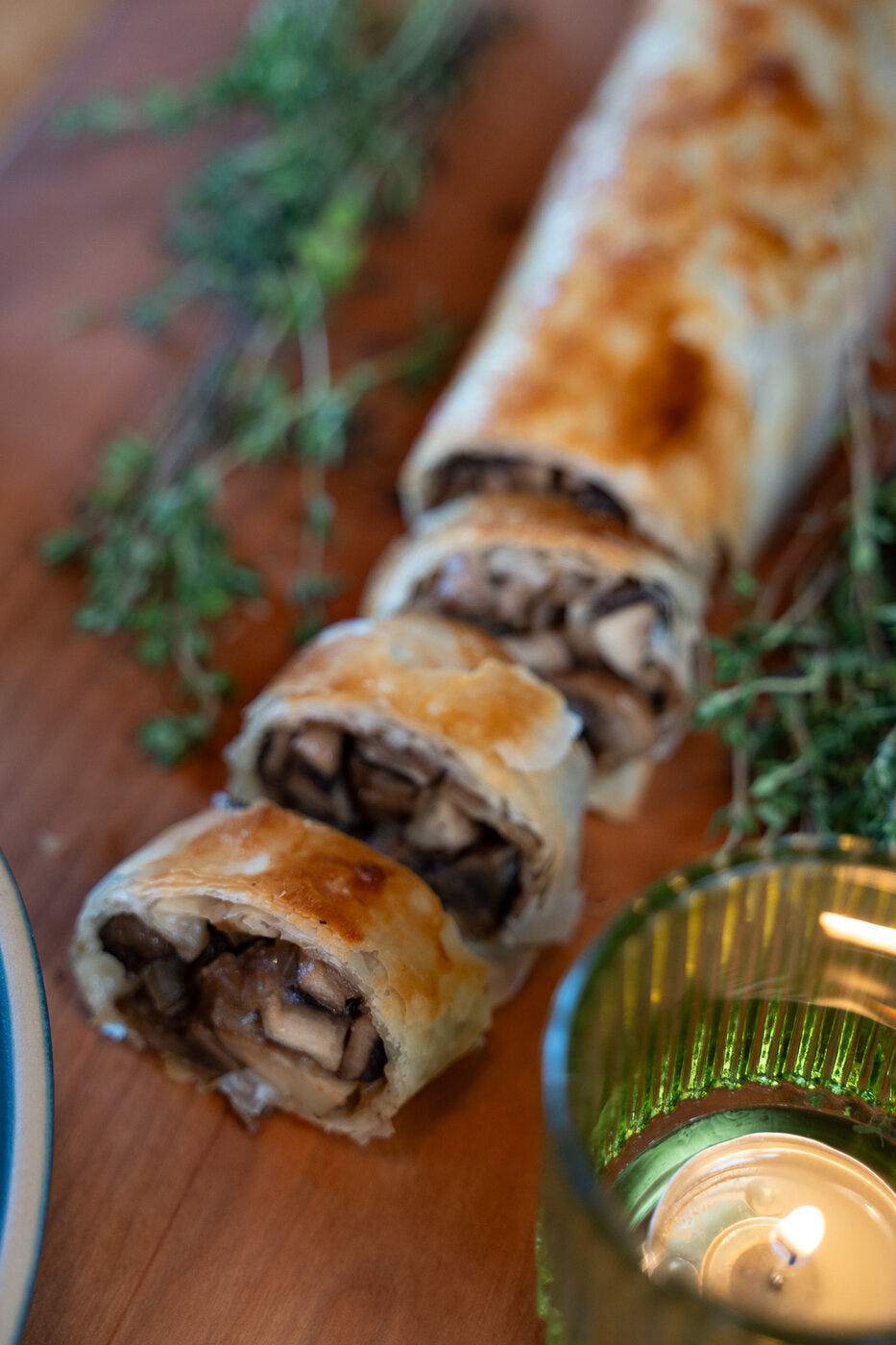 Mushroom strudel