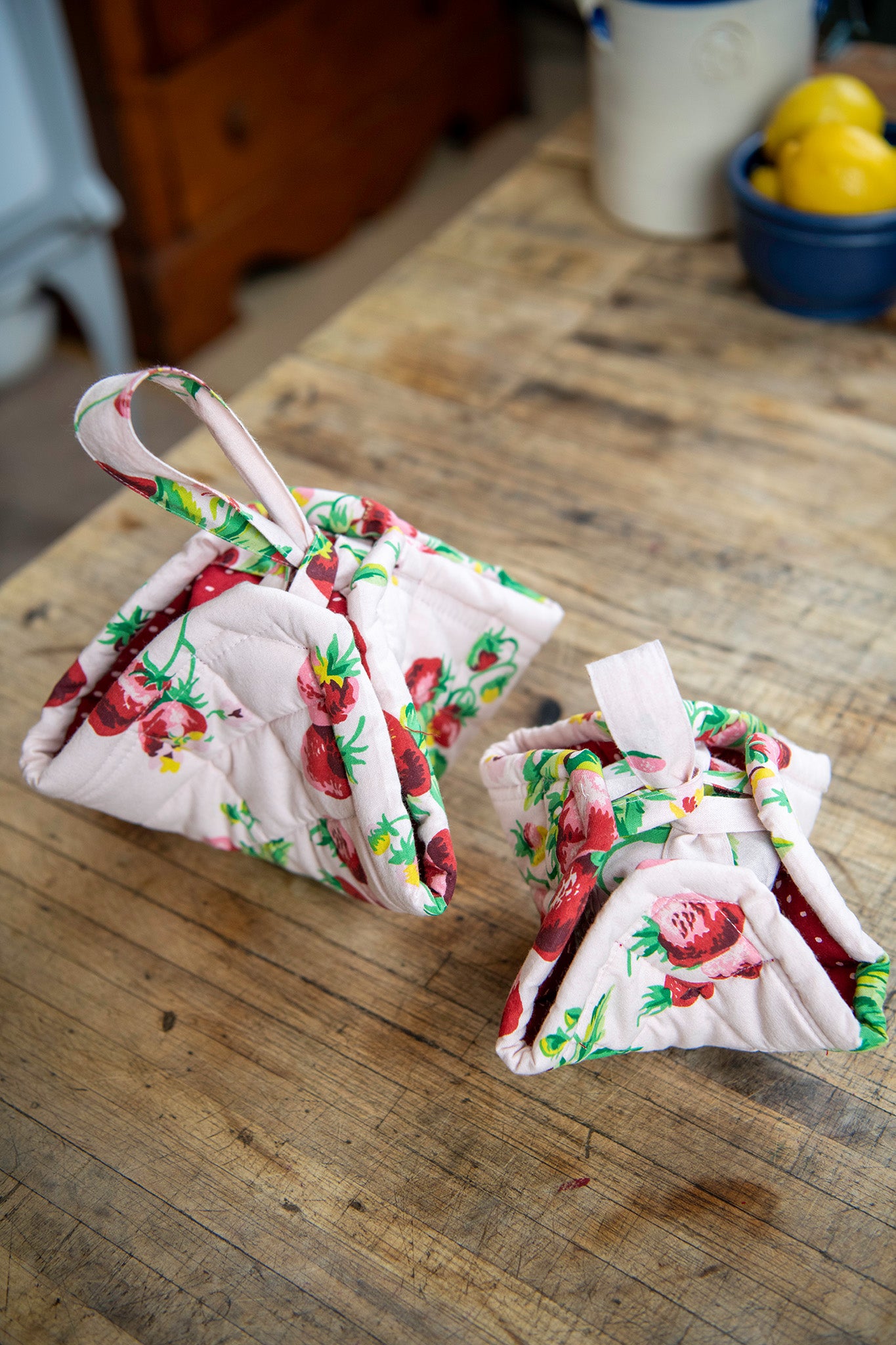 Strawberry Fields Mason Jar Carrier
