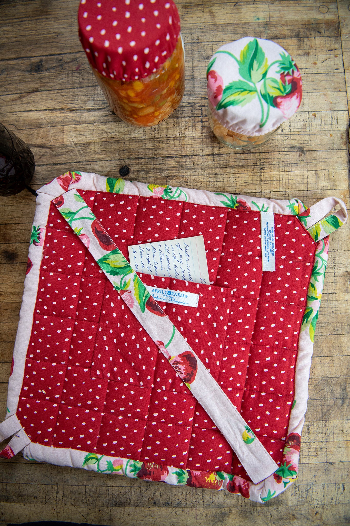 Strawberry Fields Mason Jar Carrier