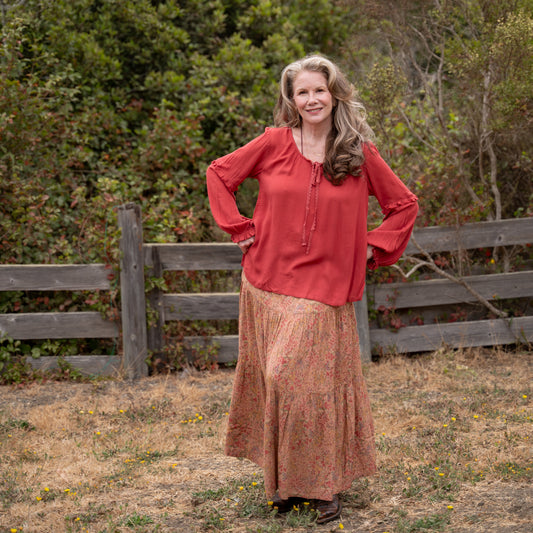 Juliet Blouse in Red