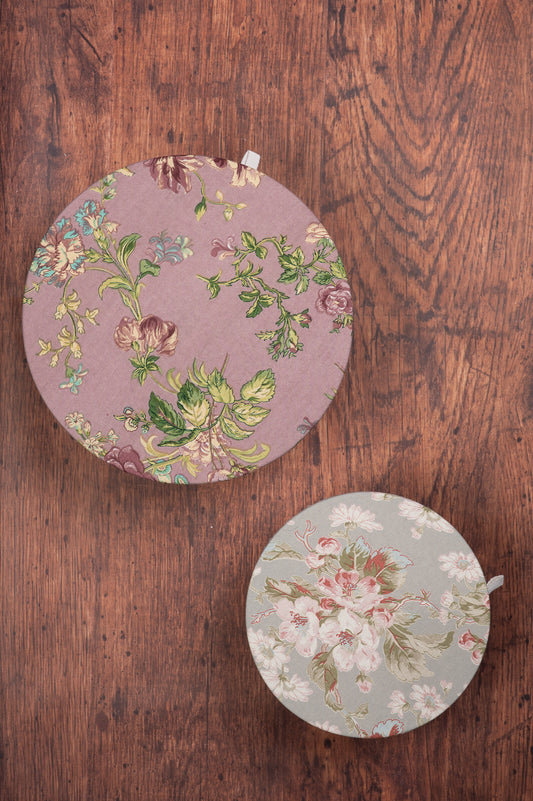 Miline & Apple Blossom Bowl Cover, Set of 2