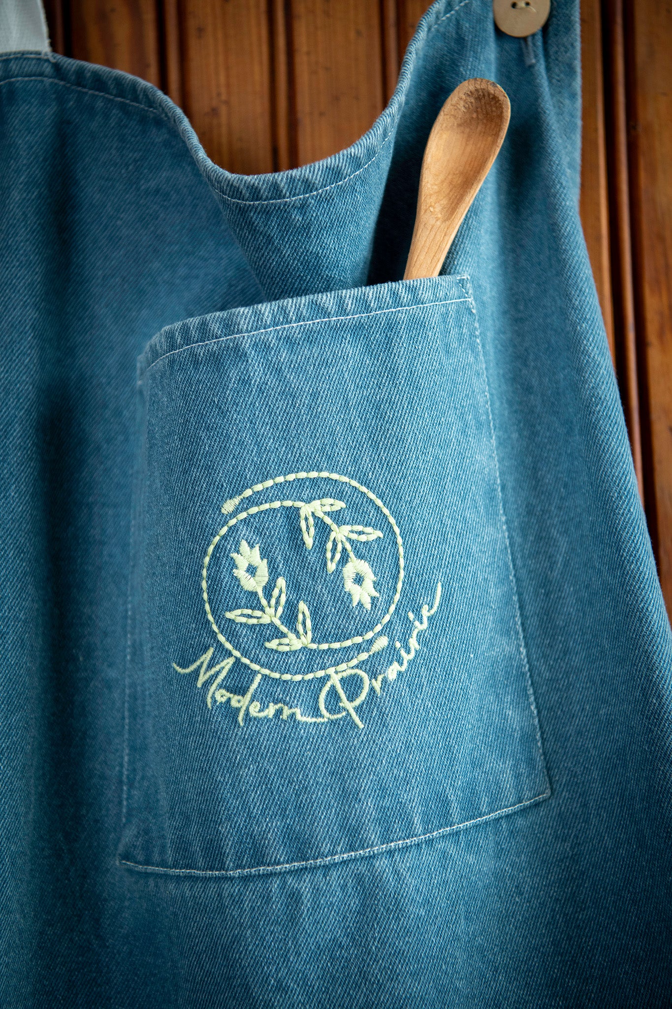 Modern Prairie Embroidered Chef's Apron