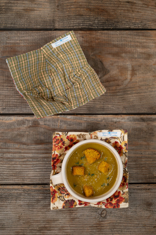 Nasturtium Wheat Bowl Cozy, Set of 2