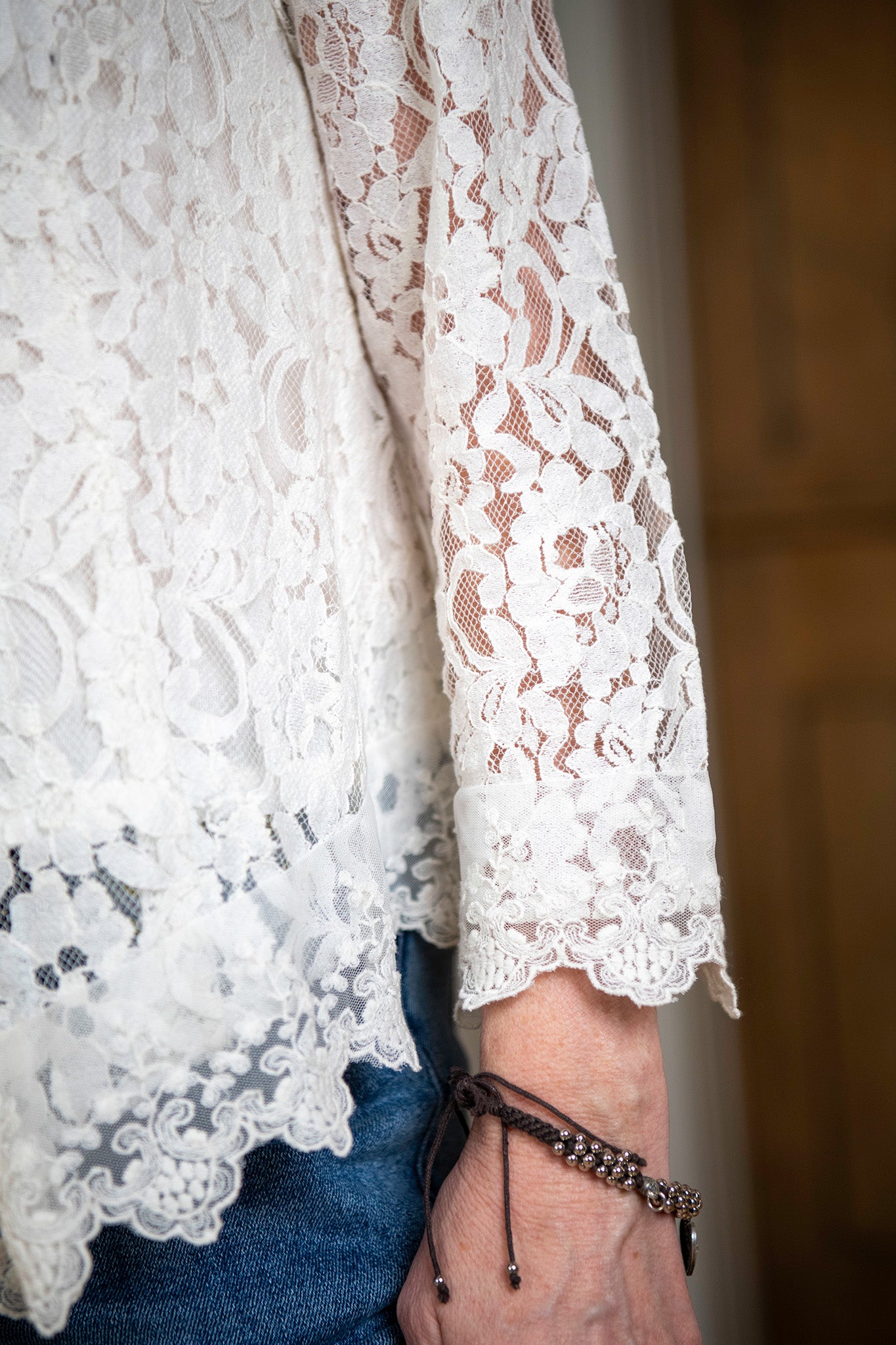 Operetta Lace Blouse in Ivory