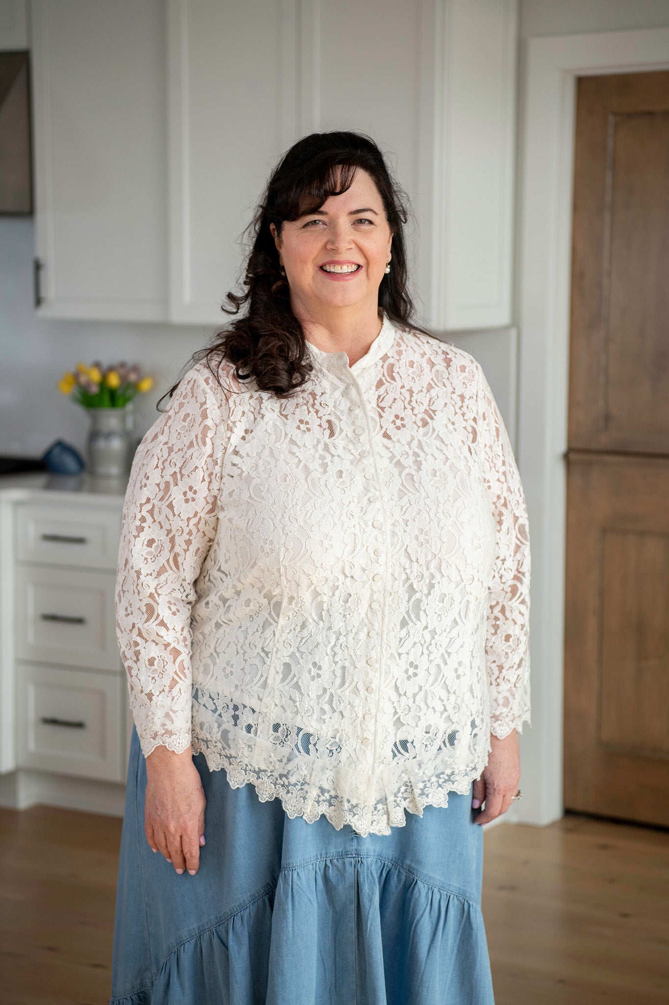 Operetta Lace Blouse in Ivory